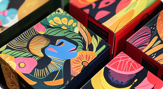 <p>Our digital CMYK printing with UV curing ensures vibrant colors with a subtle sheen, making your design truly stand out. Best of all, there are no extra charges for adding additional colors to your box. We print on white boxes, enhancing the vibrancy and clarity of your design.</p>